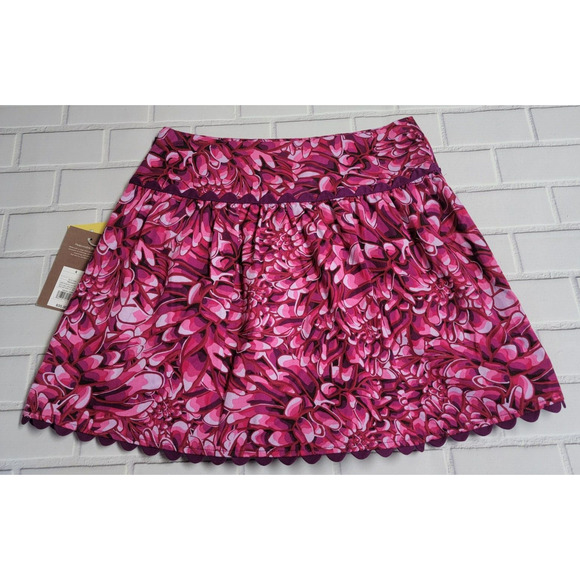 Kika Vargas Mum Floral Scallop Edge Wrap Mini Skirt w/ Pockets Women's Size 4 - Picture 6 of 9